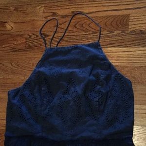 Lucky navy chambri type dress.